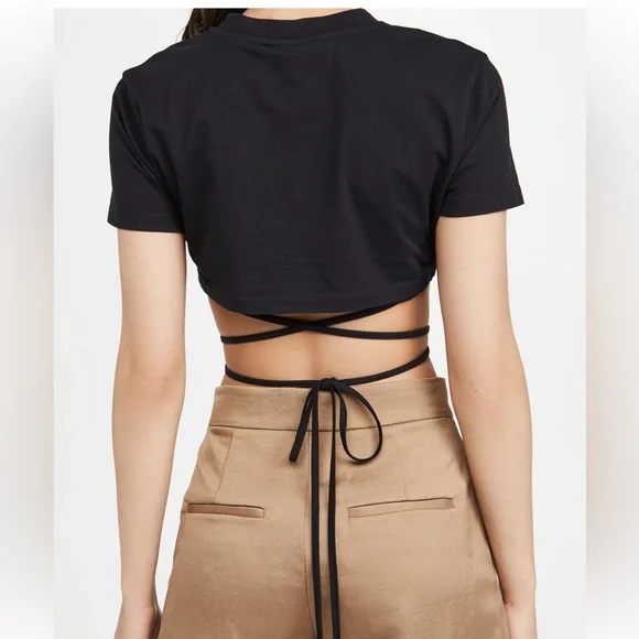 NWT Jacquemes Baci Tee Shirt in Black. - Picture 3 of 9